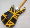 Custom 5150 Electric Guitar OEM, Yellow stripes, lock nut, Floyd Rose Tremolo Bridge guitar