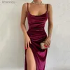 Urban Sexy Jurken HOUZHOU 2024 Elegante Avondjurk voor Vrouwen Zomer Fluwelen Midi Bodycon Jurk Mouwloos Off Schouder Ruglooze Party Club Jurken 240223