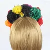 Pinces à cheveux Halloween Simulation coloré pivoine fleur bandeau fée pour papillon couronne mexicaine Cosplay fête Costume jour du