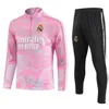 2023 2024 new Real Madrids Half pull Long-sleeved Tracksuits embroidery Training suit High Quality 23 24 soccer Training Men clothing outdoor jogging shirt kit