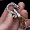 Jewelry BOCAI S925 Sterling Silver Pendant Fashion Classic Domineering Thai Silver Dragon Key Chains Argentum Jewelry Free Shipping