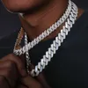 16mm handgjorda länkkedjor Pass Diamond Tester Sterling Sier VVS Moissanite Iced Out Cuban Necklace