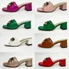 Ladies High Heel Sandals Classic Fashion Designer Summer Elegant Mature Women Slippers Size 35-42