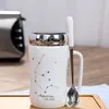 Tazze Creative Lo Zodiaco Tazza da caffè in ceramica per acqua Ufficio di cucchiaino da tè con coperchio