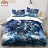 Conjuntos de ropa de cama Anime Attack On Titan Wings Of Liberty Set Sheet King Twin Doble Niño Mircofiber o Poliéster Edredón