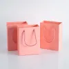 Jewelry 24/50/100pcs Mini Small Kraft Paper Bag with Handles Festival Gift Bag for Packaging Christmas Cookie Candy Shopping Tote Bags