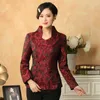 Jaquetas femininas Mulheres Elegante Slim Fit Casaco Vermelho Verde Roxo Rosa Jacquard Outfit Refinamento Qipao Estilo Break Look Wear 2024 Primavera