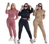 NOUVEAU Survêtements pour femmes Mode décontractée Costume de luxe Ensemble 2 pièces Survêtement de créateur J2932