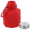 Water Bottles Sports Bottle Carafe Portable Dumbbell Drinking Kettle Running Holder Outdoor Cup Stainless Steel Fitness