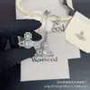 Collana pianeta Collana di design per donna Viven Gioielli di lusso viviane westwood Nuova collana occidentale scintillante a doppia faccia Femmina Stesso Saturno Cristallo Sudore