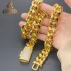 Cut Rose Gold Plated Sier Moissanite Diamond Rope Chain