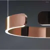 Lampade a sospensione SANDYHA Lampadari ad anello moderni creativi a forma di C Lampada a LED per sala da pranzo Soggiorno Lustre Salon Decorazioni per la casa Luci