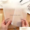 Fournitures de classement en gros A5 / A6 / A7 PVC Ring Binder Er Clear Zipper Sac de rangement 6 trous Sacs de papeterie étanches Bureau Portable Doc Dhs8D