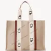 Woody tote bags Luxury Designer woody totes cesta listras assinatura logotipo fita alça larga couro Crossbody ombro pequeno shop305S