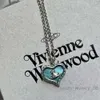 satelliet ketting Designer ketting voor vrouwen Vivienenwestwood Luxe sieraden Viviane Westwood ketting Hoge versie Kleurrijke schelp Liefde hanger ketting voor W