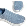 Belos Womens Water Diamond Mesh One Step Walking Fashion Breathable Flash Sports Shoes