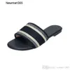 Damesglippermeisjes flippers 2024 Designer nieuwe geborduurde platte slippers voor dames sandaalschoenen casual dagelijks