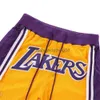 2024SS summer just new men loose yellow don retro Basketball nets for the Lakeres embroidery shorts