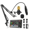 ZK20 angielska wersja F998 Live Sound Card Sprzęt komórkowy telefon Komputer Universal Condenser MicroPhone Pełny zestaw