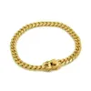 MENS anti-tarnish Cuban Miami Link 8 팔찌 18K 골드 스테인리스 스틸 6mm254Z