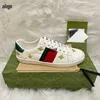 Designer casual schoenen Bee Ace sneakers lage heren damesschoenen top hoge kwaliteit tijger geborduurd zwart wit groene strepen wandelschoenen