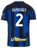 2023 2024 Lukaku Soccer Jerseys Barella Inters dzeko Milans Lautaro Vidal J. Correa 22 23フットボールシャツCalhanoglu Gagliardini Men Kit Yellow 3rd Equpment