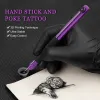 Maskin 5/10st steriliserad rundlinje handpoking penn stick tatuering penna kit stick tatuering hand poke penna diy för tatuering artist grossist