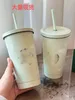 Fashion Mint Green Vacuum Cup Same Glass Stainless Steel Straw Cups Large Capacity