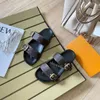 Mode Parijs Sliders Heren Dames Zomer Sandalen Strand Slippers Dames Slippers Loafers Klassiek Mono gram Slides Bruin Chaussures Schoenen met doos