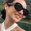 Solglasögon Summer Vintage Oval Women Men 2024 Fashion Designer Sun Glasses Shades White Grey Eyewear