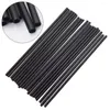 Pailles à boire 500 pièces 13cm agitateur de paille de café noir fournitures de fête de mariage en plastique thé lait accessoire de cuisine