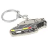 Keychains bilform Nyckelring racing Keyring dubbelsidig gåva JDM NOS Turbo Metal Model Key Pendant228L