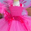 Mädchen Kleider Baby Mädchen Rosa Schmetterling Fee Kleid Kinder Glitzer Tüll Outfit Kinder Geburtstag Halloween Weihnachten Kostüme Party