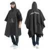 Survival Lightweight Waterproof Hooded Rain Poncho Raincoat for Men Women Outdoor Hiking Cycling Camping Mat Canopy Shelter