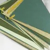 Party Decoration Paper Gold Green Triangle Flags Pennant Bunting Garland For Safari Greenery Baby Shower Birthday Decor