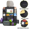 Backseat Car Organizer, Kick Mats Back Seat Protector with Touch Screen Tablet Holder, Back Seat Organizer for Kids, Travel Accessories Black