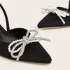 Sandalen Bailamos Merk Vrouw Pompen Steentjes Vrouwen Lage Hakken Sexy Slingbacks Puntschoen Prom Trouwschoenen Mujer