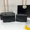 All Black Double Flap Bag Classic Vintage Designer bags 25CM 20CM 18CM Quilted Lambskin Bag luxury Purse shoulder bag Handbag Envelope Bag on chain