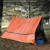 Tente de survie en plein air pour 2 personnes, abri d'urgence, tente tubulaire, bâche imperméable et coupe-vent, 240220