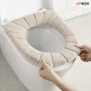 Toilet Seat Covers Cushion Winter Velvet Warm Cover Washable Universal Mat Bathroom Case Lid Accessories