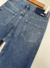 Jeans pour femmes IOO 2023 Nouveau rétro taille haute denim pantalon droit femme bleu jambe large marque jean livraison gratuite l2402