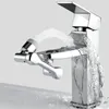 Badrumsvaskar kranar högkvalitativ mässingskran Lyxig kallt vattenbassäng Mixer Tap med mekanisk armspray svivel 1080 grad