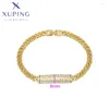 Link pulseiras xuping jóias chegada moda charme com cor de ouro claro para mulher menina x000448548