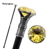 Renkli Elmas Tip Gümüş Yürüyüş Baston Moda Dekoratif Baston Stick Stick Gentleman Zarif Cosplay Knob Crosier 93cm