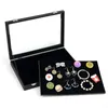 Jewelry Pouches Badge Storage Box Transparent Dustproof Brooch Medal Display Stand Collection Frame L