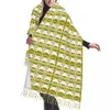 Scarves Custom Printed Car Park Pattern Moss Scarf Men Women Winter Warm Fashion Versatile Female Shawl Wrap