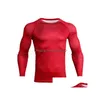 T-shirt da uomo T-shirt da uomo stampata in 3D Maglietta termica a maniche lunghe T da uomo Fitness Bodybuilding Aderente sulla pelle Top ad asciugatura rapida Mx200509 D Dhf3V