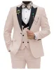 Kostymer senaste män kostymer kappa byxor bröllop kostym design klänning tuxedo 3 stycken smal passande man skarvad lapel kostym homme brudgum bästa män