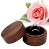 Jewelry Pouches Exquisite Craftsmanship Ring Box Vintage Wooden Storage For Proposal Engagement Handmade Rustic Valentine