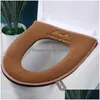Toilet Seat Covers Ers 2 Pcs Heated Toliet Round Cushion Padded Er Potty Training Fuzzy Pillow Drop Delivery Home Garden Bath Bathro Dhikm